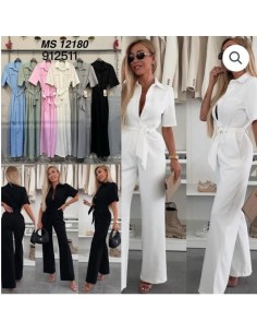 Mono cuello camisa verde