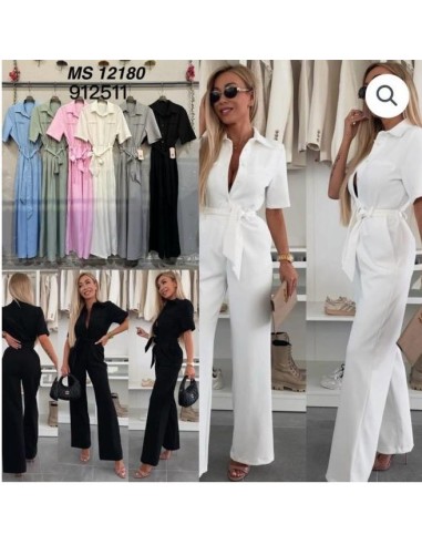 Mono cuello camisa verde